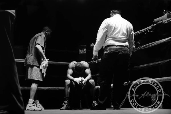 Boxer Sitting in the Ring